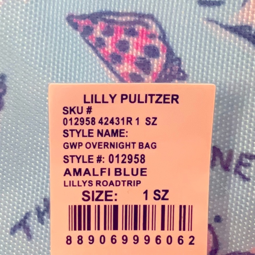 NWT✨Lilly Pulitzer Road Trip Special Edition Tropical Blue Pink Getaway Bag RARE - Picture 10 of 13